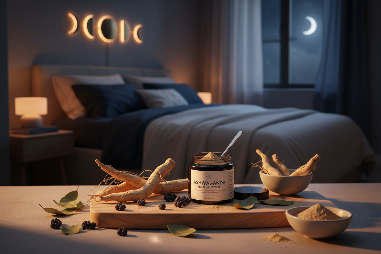 ashwagandha in a bedroom setting