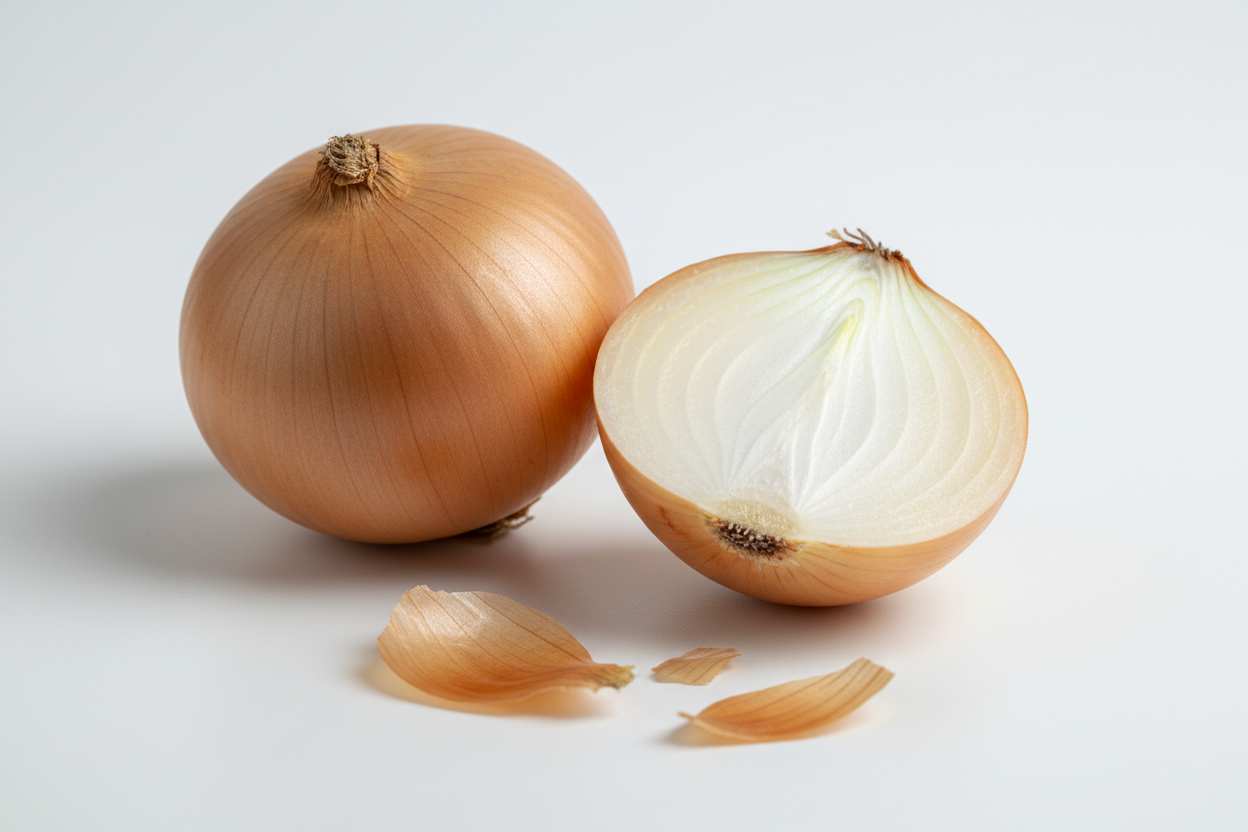 one whole onion and one sliced onion