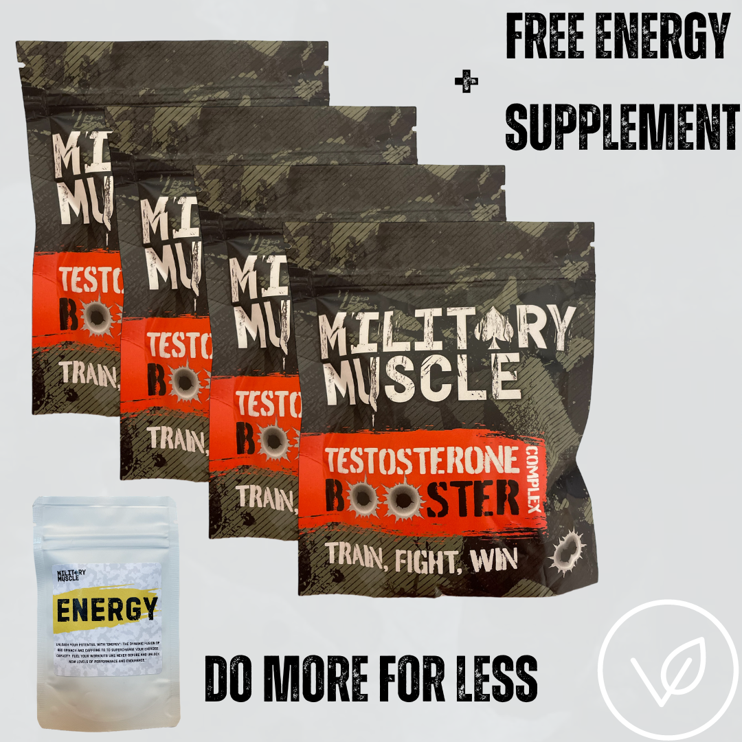 Military Muscle Natural T-Booster - 4 Month Supply